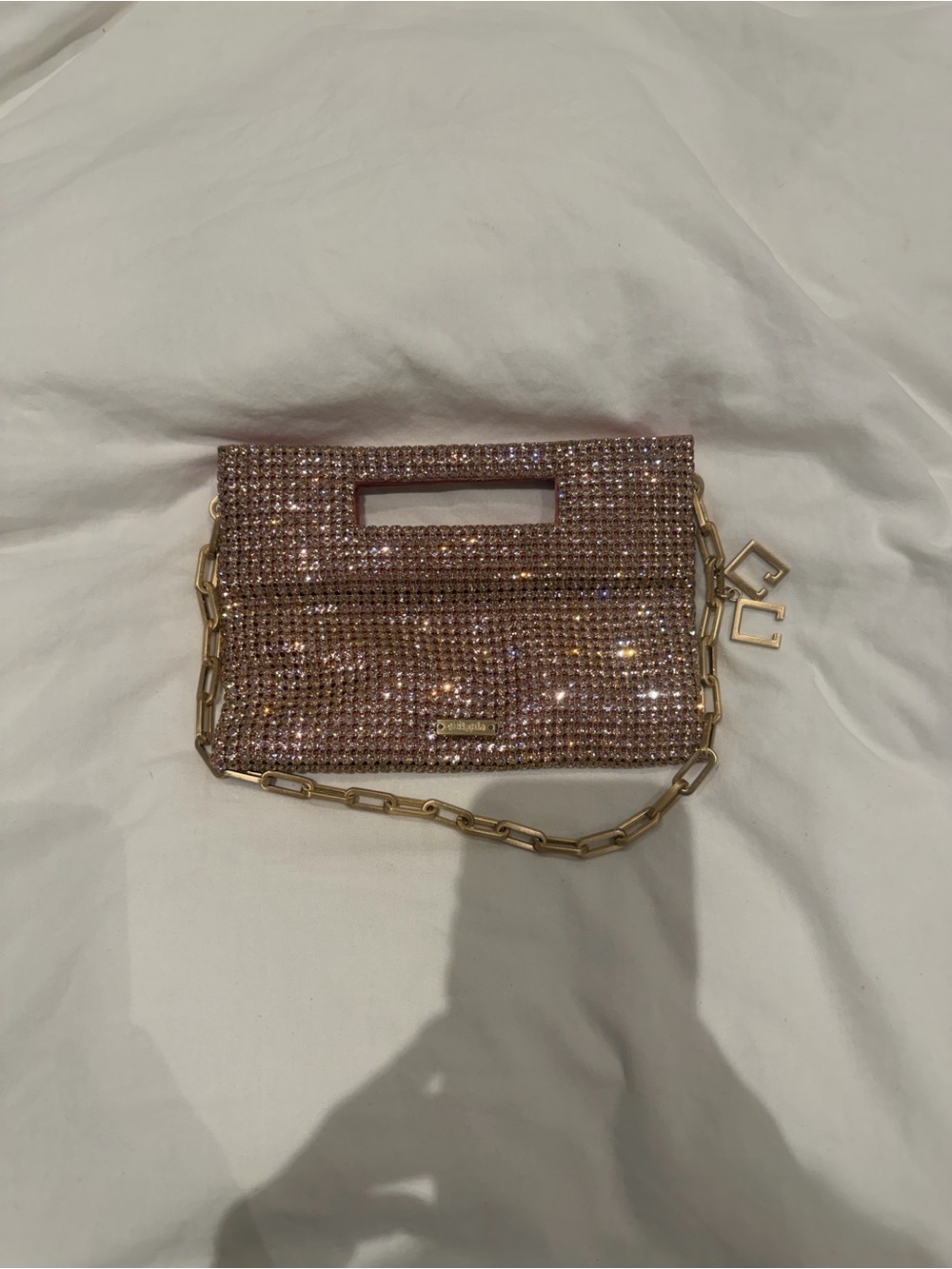 cult gaia Lucinda rhinestone PINK bag